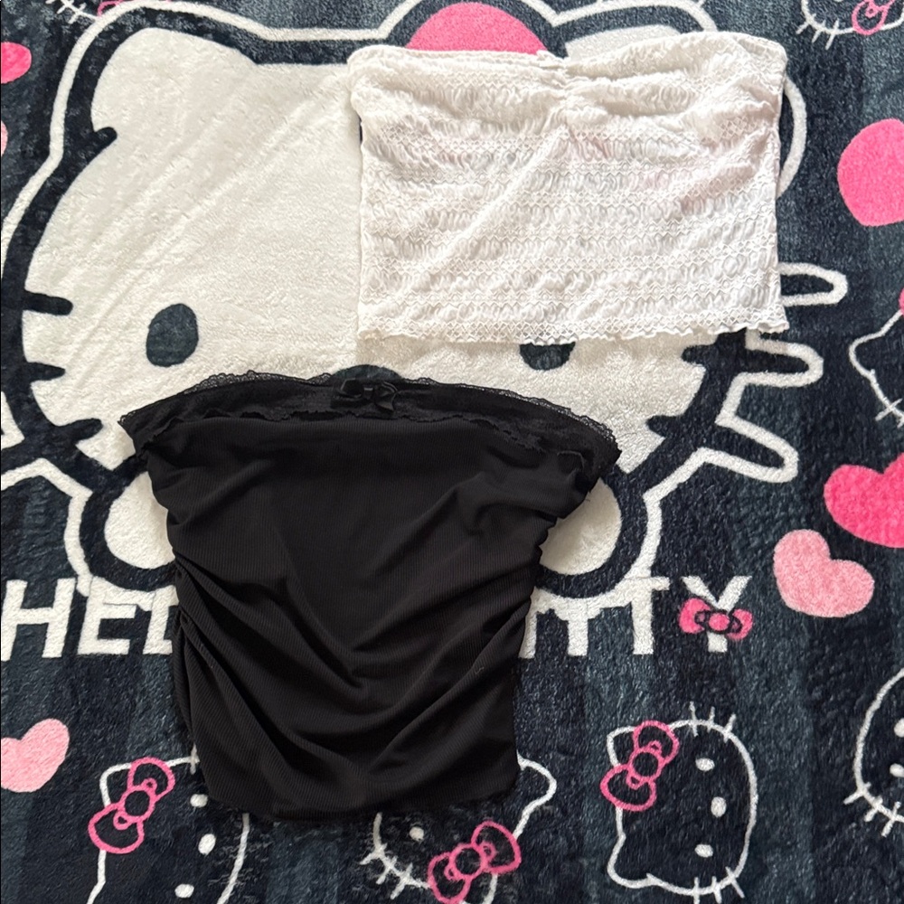 Lace Tube Tops bundle - Black & White
